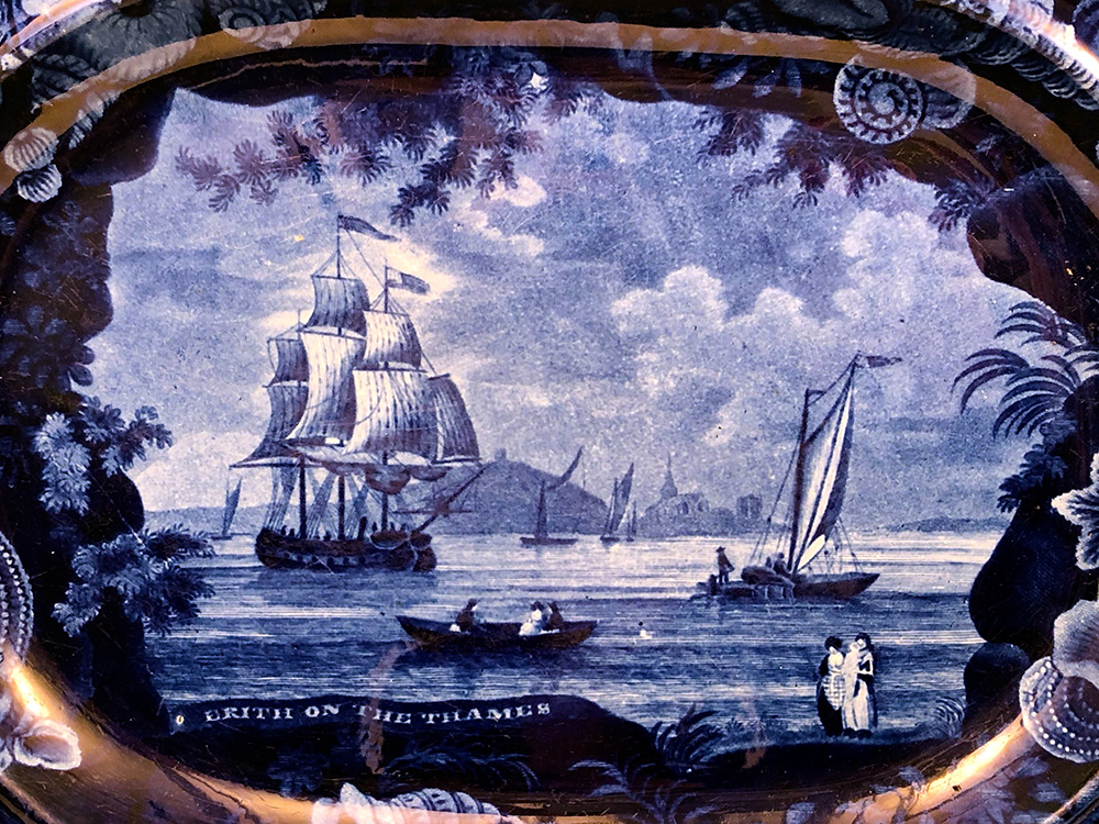 Wood and Sons Burslem Erith on the Thames Historical Staffordshire Platter For Sale From Z and K Antiques