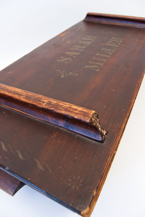 Antique American Folk Art Old Order Amish Dough Box Original Paint Decoration Signed Sarah Miller Nappanee IN Indiana Antique American Folk Art Old Order Amish Dough Box Original Paint Decoration Signed Sarah Miller Nappanee IN Indiana