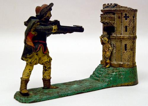 Cast Iron Antique Mechanical Bank William Tell 19th Century American Toys Cast Iron Antique Mechanical Bank William Tell 19th Century American Toys