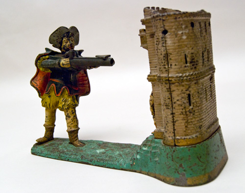 Cast Iron Antique Mechanical Bank William Tell 19th Century American Toys Cast Iron Antique Mechanical Bank William Tell 19th Century American Toys