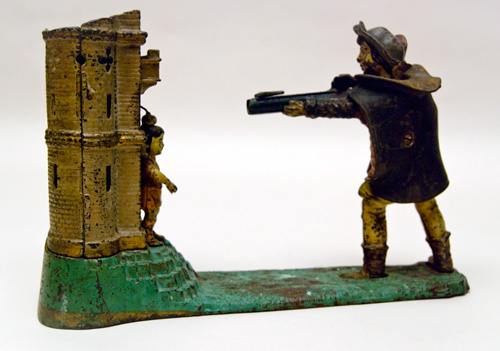 Cast Iron Antique Mechanical Bank William Tell 19th Century American Toys Cast Iron Antique Mechanical Bank William Tell 19th Century American Toys