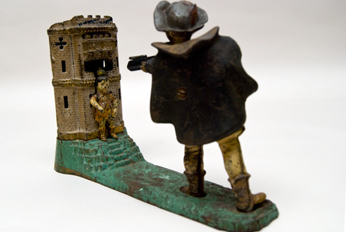 Cast Iron Antique Mechanical Bank William Tell 19th Century American Toys Cast Iron Antique Mechanical Bank William Tell 19th Century American Toys
