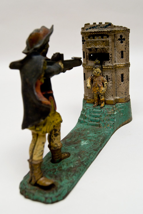 Cast Iron Antique Mechanical Bank William Tell 19th Century American Toys Cast Iron Antique Mechanical Bank William Tell 19th Century American Toys