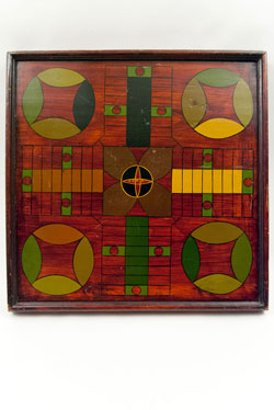 Double Sided Parcheesi and Checkers Antique Game Board Double Sided Parcheesi and Checkers Antique Game Board