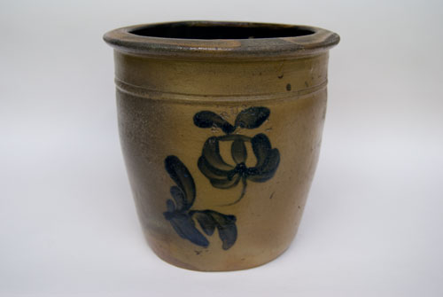 Blue Decorated American Stoneware: Russell Beaver Co. PA Antique Cobalt Salt Glaze Crock For Sale 19th Century Antiques Blue Decorated American Stoneware: Russell Beaver Co. PA Antique Cobalt Salt Glaze Crock For Sale 19th Century Antiques