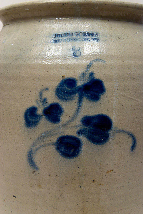 Julius Norton Bennington Vermont 3 Gallon Blue Decorated Antique Stoneware Julius Norton Bennington Vermont 3 Gallon Blue Decorated Antique Stoneware