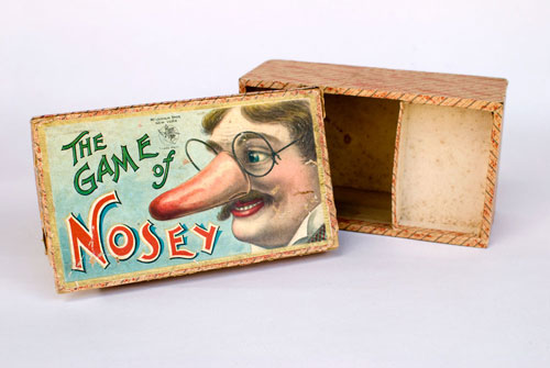 Rare McLoughlin Bros Early American Game of Nosey by Man in the Moon Illustrator Rare McLoughlin Bros Early American Game of Nosey by Man in the Moon Illustrator