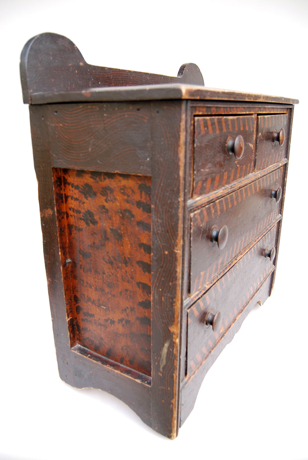 Century Folk Art Paint Decorated Childs Chest New England Antique 19th Century Folk Art Paint Decorated Childs Chest | New England Antique American Furniture - Century Folk Art Paint Decorated Childs Chest New England Antique