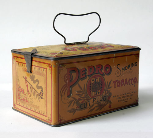 Antique American Advertising Tin Litho Pedro Smoking Tobacco Tin Antique American Advertising Tin Litho Pedro Smoking Tobacco Tin
