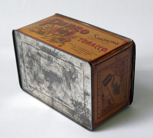 Antique American Advertising Tin Litho Pedro Smoking Tobacco Tin Antique American Advertising Tin Litho Pedro Smoking Tobacco Tin
