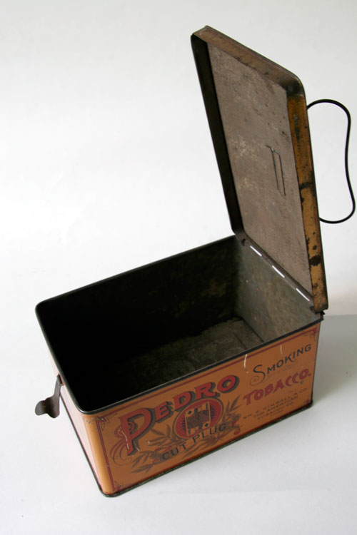 Antique American Advertising Tin Litho Pedro Smoking Tobacco Tin Antique American Advertising Tin Litho Pedro Smoking Tobacco Tin
