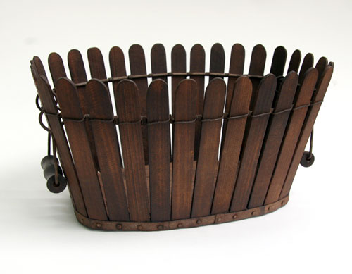 Antique Shaker Picket Fence Basket Antique Shaker Picket Fence Basket