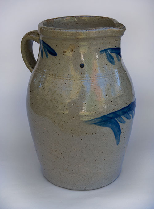 Thomas Haig Philadelphia Pennsylvania Two Gallon Blue Decorated Salt Glaze Decorated Stoneware Pitcher Thomas Haig Philadelphia Pennsylvania Two Gallon Blue Decorated Salt Glaze Decorated Stoneware Pitcher