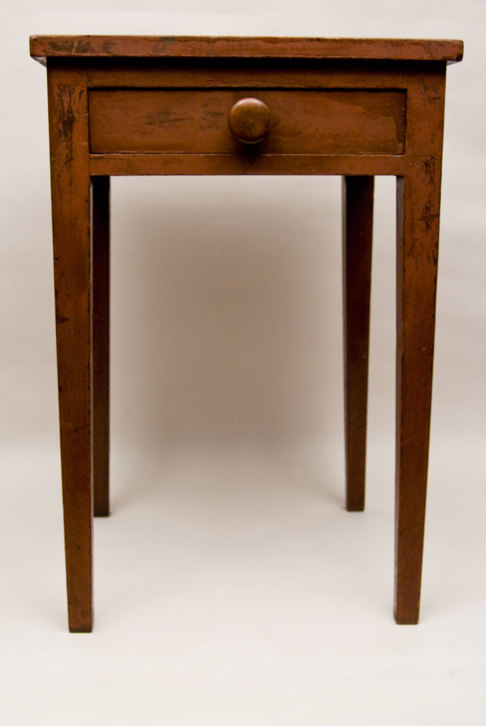 Early American Pennsylvania Country Hepplewhite Painted One Drawer Antique Early American Pennsylvania Painted Country Hepplewhite One Drawer Work Table Stand