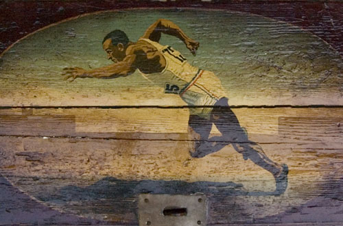 Folk Art Jesse Owens 1936 Berlin Olympics Painted Paint Decorated Black Americana Blanket Chest Americana Sports Folk Art Jesse Owens 1936 Berlin Olympics Painted Paint Decorated Black Americana Blanket Chest Americana Sports