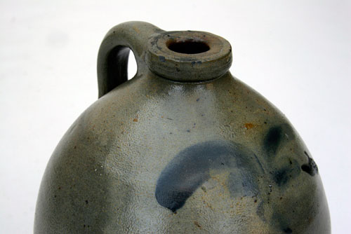 Early Blue Decorated Salt Glaze Ovoid Jug Early Blue Decorated Salt Glaze Ovoid Jug