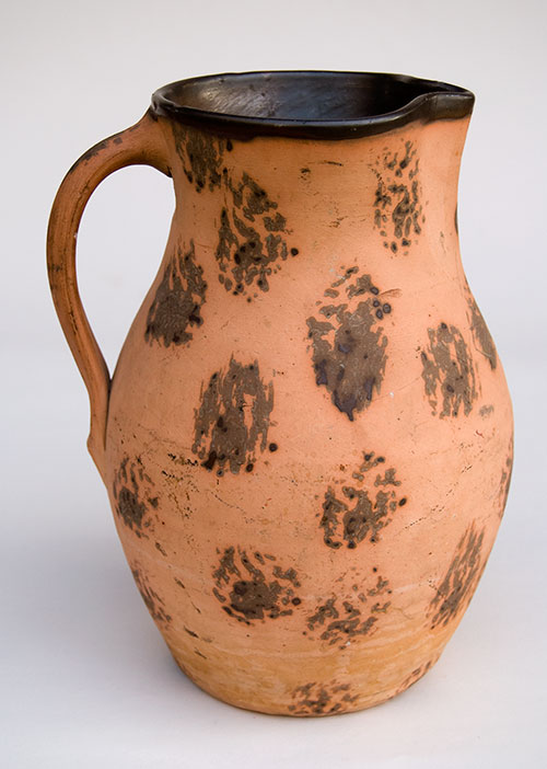 Stoneware Sponge Decorated Pennsylvania Tanware Pitcher Sponge Decorated Pennsylvania Tanware Pitcher