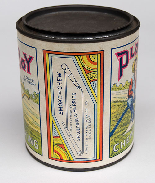 Antique American Advertising Tin Litho Pedro Smoking Tobacco Tin Plow Boy Tobacco Can St. Louis MO Mint Condition Paper Label Antique American Advertising