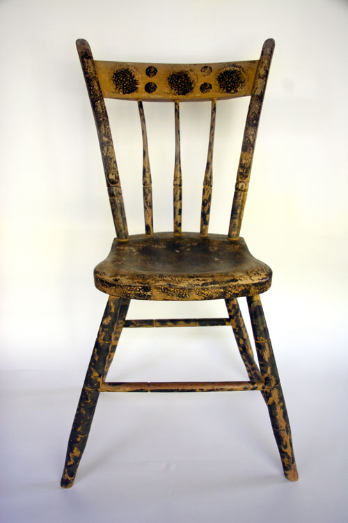 Windsor Chair - Dig Antiques Signed A. Butler Painted Windsor Chair - Windsor Chair - Dig Antiques