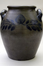 Cobalt Decorated Ovoid One-Gallon Storage Jar Cobalt Decorated Ovoid One-Gallon Storage Jar