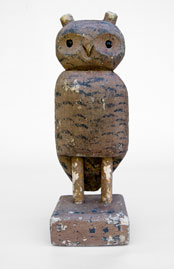 Original Surface Antique Folk Art Hand Carved Painted Owl Decoy Original Surface Antique Folk Art Hand Carved Painted Owl Decoy