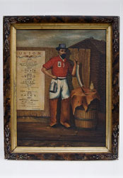 Folk Art American Painting Joseph Josephs Oil on Canvas