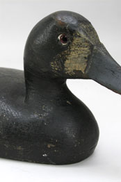 Early Lake St. Clair Bluebill Hen Duck Decoy Circa 1910 Hollow Bodied Bluebill Hen with Original Paint Early Lake St. Clair Bluebill Hen Duck Decoy Circa 1910 Hollow Bodied Bluebill Hen with Original Paint