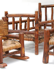 Antique Vintage Set of Old Hickory Salesman Sample Furniture