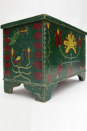 Somerset County, Paint decorated Blanket Chest Folk Art Paint Decorated Chest Somerset County, Paint decorated Blanket Chest Folk Art Paint Decorated Chest