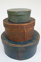 Painted Antique Pantry Boxes in Dry Original Surface | Green, Red, Blue Painted Antique Pantry Boxes in Dry Original Surface | Green, Red, Blue