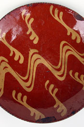 Redware Slip Decorated Plate