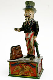 http://www.zandkantiques.com/antiques/antiquesTHs/Uncle_Sam_Mechanical_Bank.jpg