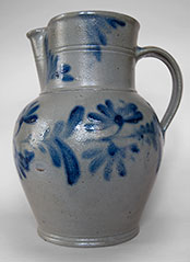 Blue Decorated Salt Glaze Pitcher Blue Decorated Salt Glaze Pitcher
