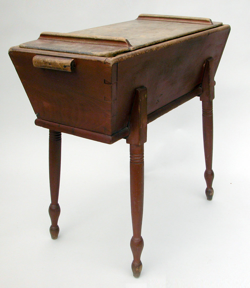 Early American Antique Furniture Antique Furniture Original Surface Painted Dough Box with Turned legs Antique doveltailed - Antique Painted American Furniture: - Early American Antique Furniture Antique Furniture