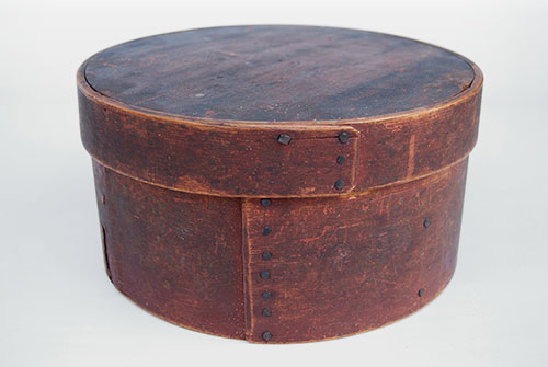 Red Painted Antique Pantry Box Oxblood Dry Surface Original Square Handmade Nails Red Painted Antique Pantry Box Oxblood Dry Surface Original Square Handmade Nails