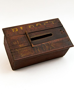 19th Century American Folk Art Budget Box of The Linnaean Literary Society 19th Century American Folk Art Budget Box of The Linnaean Literary Society