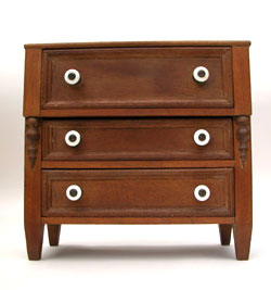 Antique Miniature Three Drawer American Empire Chest | circa 1830-1850 Antique Miniature Three Drawer American Empire Chest | circa 1830-1850