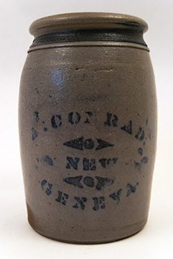 A. Conrad New Geneva PA Antique Blue Decorated Stoneware A. Conrad New Geneva PA Antique Blue Decorated Stoneware