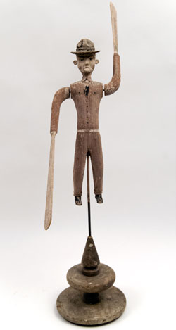 Early 20th Century Antique American Folk Art Whirligig in original paint decoration Early 20th Century Antique American Folk Art Whirligig in original paint decoration