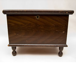 Original Painted Surface Antique American Miniature Blanket Chest Centre County Pennsylvania Original Painted Surface Antique American Miniature Blanket Chest Centre County Pennsylvania