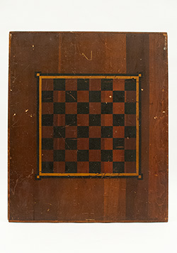 Antique American Five Color Painted Game Board Red Black Gold Green Brown Antique American Five Color Painted Game Board Red Black Gold Green Brown