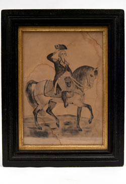 Folk Art George Washington Patriotic Americana Drawing mid 19th century. Pen and Ink Drawing Antique Folk Art George Washington Patriotic Americana Drawing mid 19th century. Pen and Ink Drawing Antique