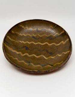 Redware Slip Decorated Plate