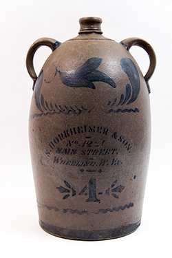 Wheeling WV Antique American Stoneware Merchant Jug S. Horkheimer and Son Wheeling WV Antique American Stoneware Merchant Jug S. Horkheimer and Son