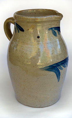 Thomas Haig Blue Decorated Salt Glaze Pitcher Thomas Haig Blue Decorated Salt Glaze Pitcher