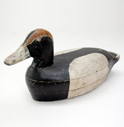 H. G. Traver Antique Illinois River Blue Bill Duck Decoy with old, original paint H. G. Traver Antique Illinois River Blue Bill Duck Decoy with old, original paint
