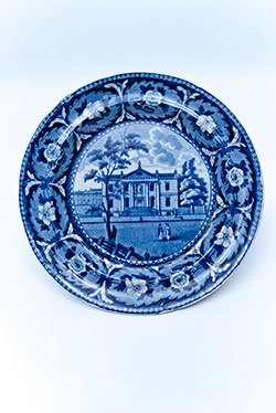 Historical Staffordshire Pottery Beauties of America Philadelphia Library Scene Historical Staffordshire American Scene Philadelphia Library JW Ridgway