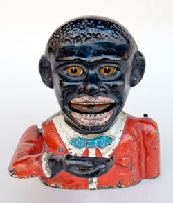 Antique Mechanical Bank: Jolly Nigger Antique Mechanical Bank: Jolly Nigger