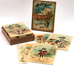 Antique Game 19th Century McLoughlin Brothers Mother Goose Picture Cubes Antique Game 19th Century McLoughlin Brothers Mother Goose Picture Cubes