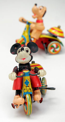 Mickey Mouse Tin Wind Up Linemar Antique Toy Pluto Wind up